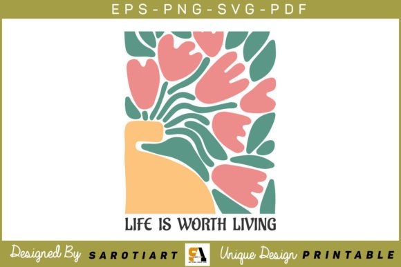Boho Flower Inspiration SVG PNG Design