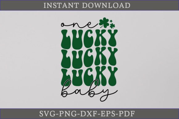 One Lucky Baby Retro Gift Shirt SVG File