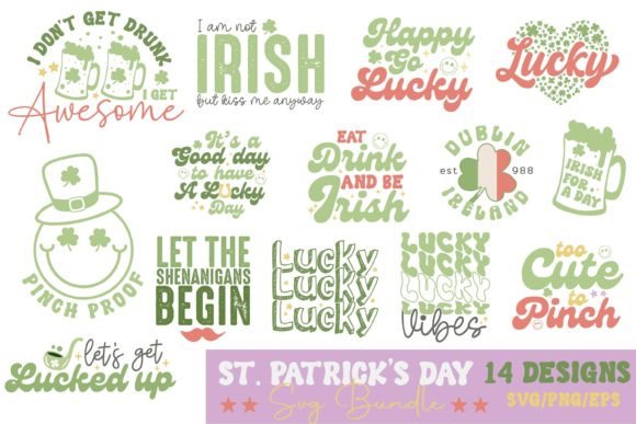 Retro St. Patrick's Day SVG Bundle Desig