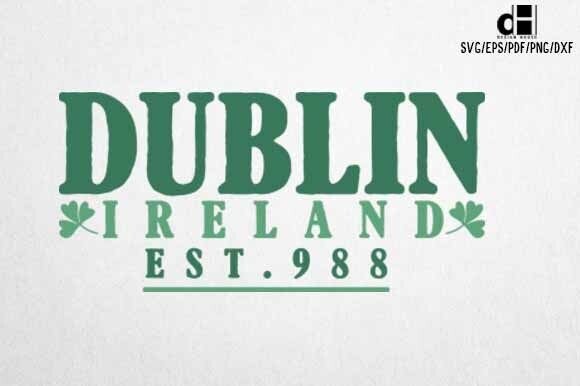 Retro St.Patrick’s Day Dublin SVG
